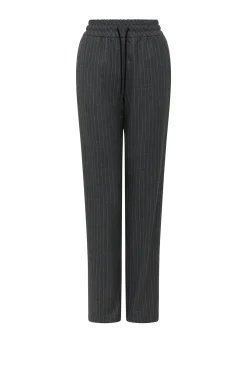 Vincent Wool Pant - Grey Pinstripe