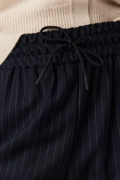 Vincent Wool Pant - Navy Pinstripe