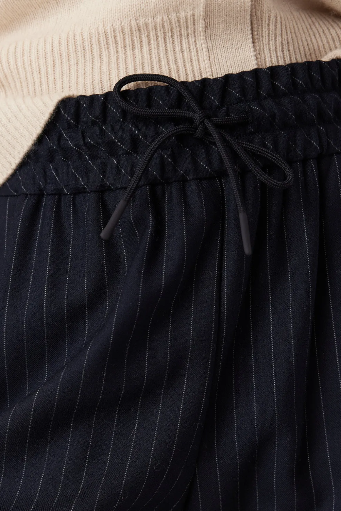 Vincent Wool Pant - Navy Pinstripe