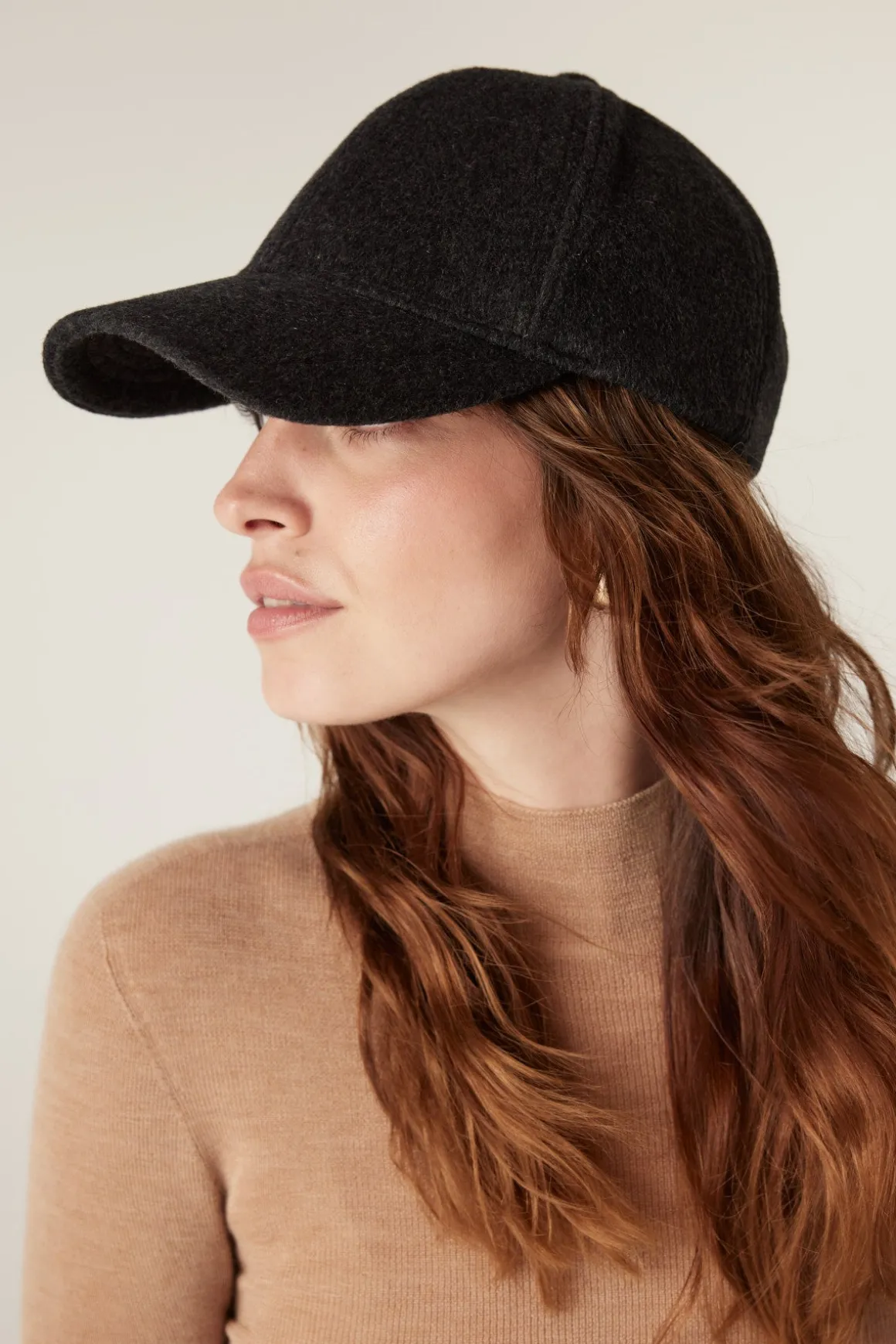 Wool Cashmere Cap - Charcoal