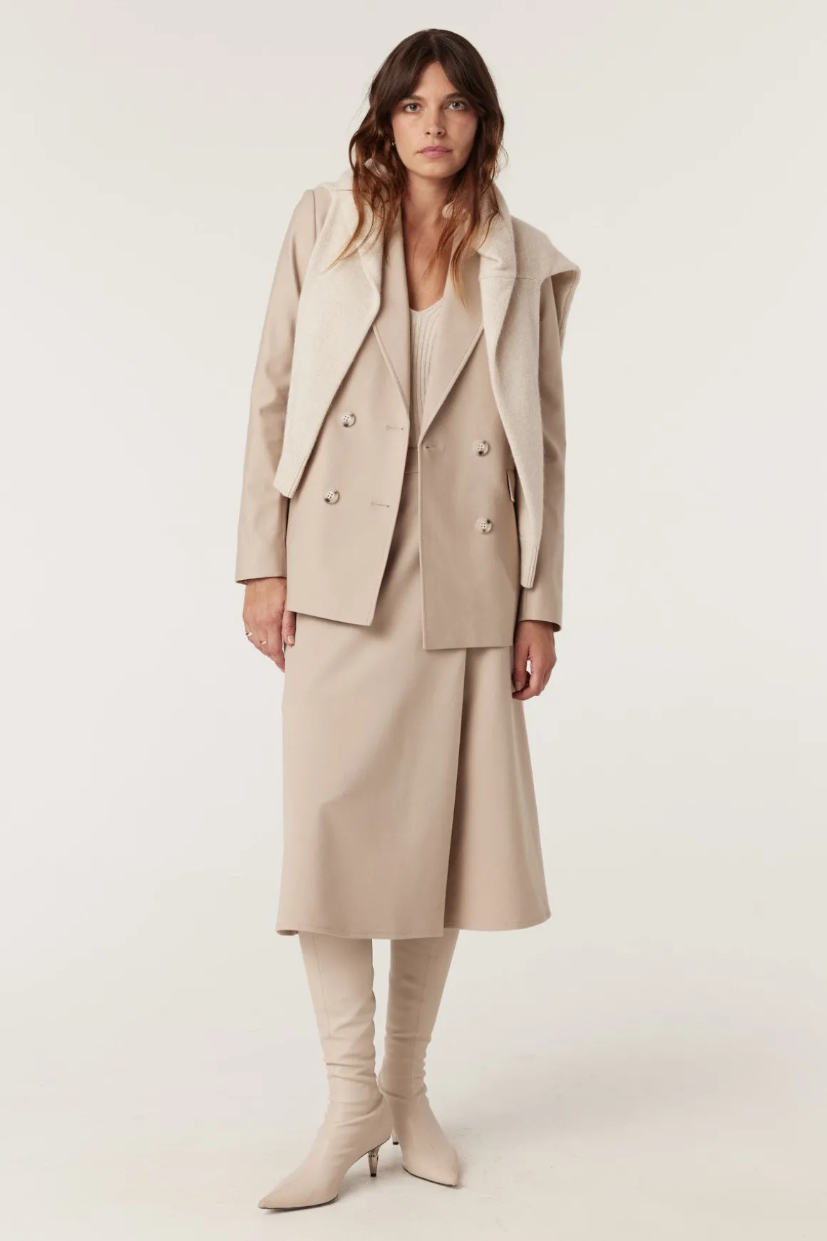 Yoko Ponti Skirt - Stone